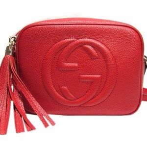 Gucci  Red Soho Disco Leather Crossbody Bag